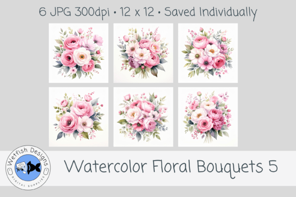 Download Watercolor Floral Bouquets 5 - Premium Resources