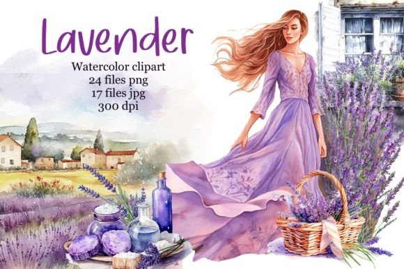 Download Lavender Watercolor Clipart - Lavender watercolor Collection
