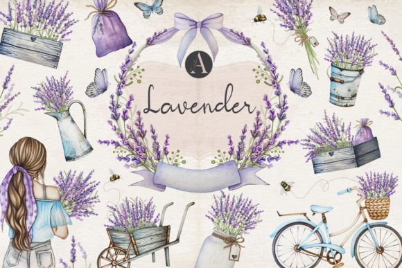 Download Lavender Watercolor Flowers Clipart - Lavender watercolor Collection