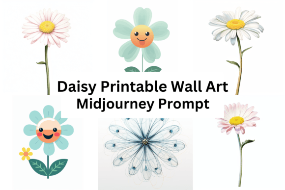 Download Ai Prompt for Daisy Printable Wall Art - Daisy printable Collection